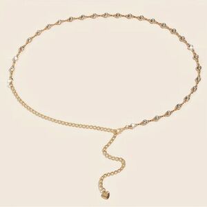 Rhinestone waist belt chain “Plus Size”

54” from end to end.